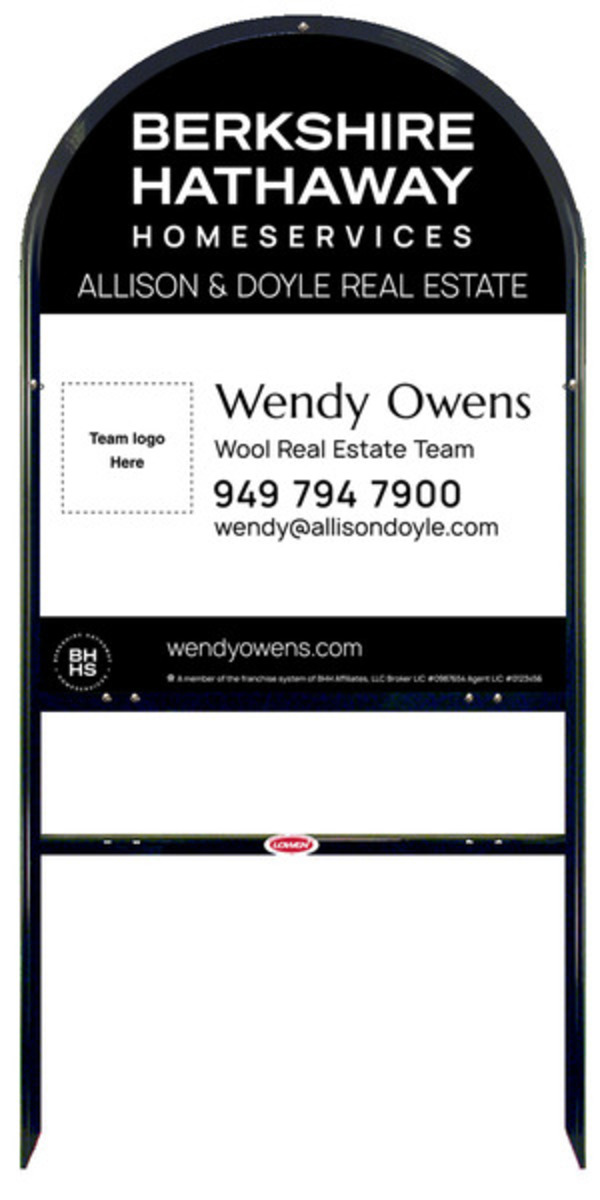 Arc Top Frame W/ 1 Rider Inserts And Team Logo Sign Panel Unit, 30"H X 24"W, Steel