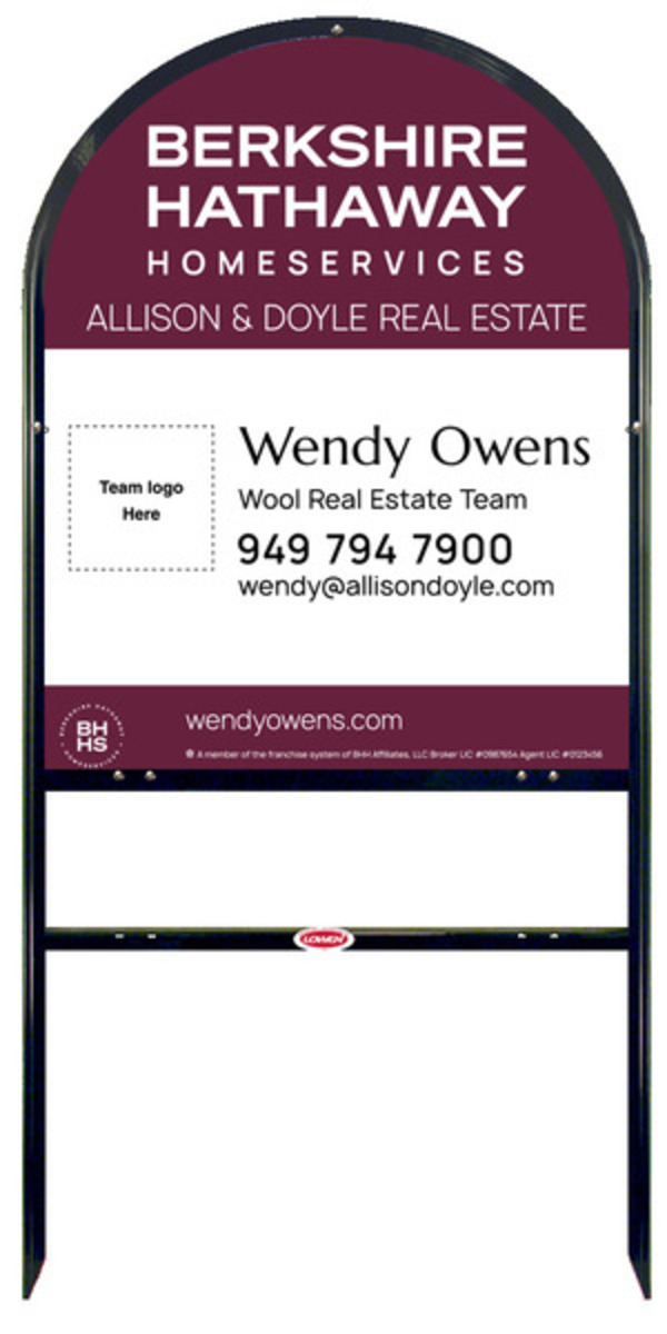 Arc Top Frame W/ 1 Rider Inserts And Team Logo Sign Panel Unit, 30"H X 24"W, Steel