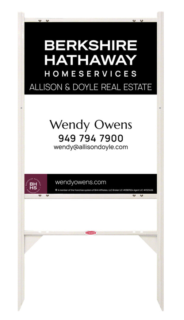 Angle Iron Frame And Agent Sign Panel Unit, 30"H X 24"W, Steel