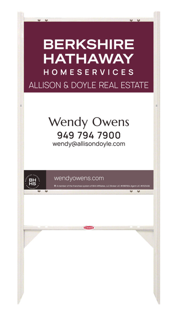 Angle Iron Frame And Agent Sign Panel Unit, 30"H X 24"W, Steel