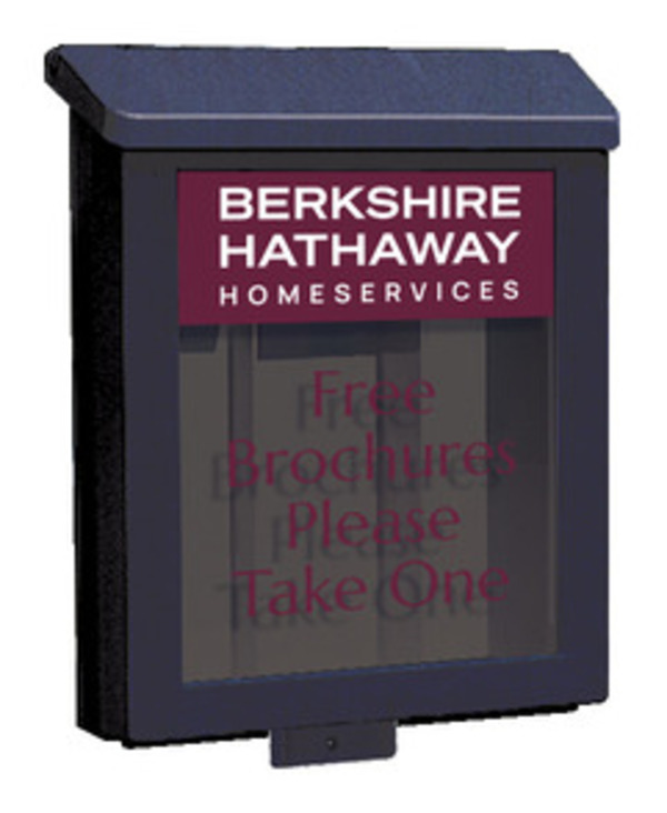 Berkshire Hathaway HomeServices Real Estate Sign Black Plastic Yard Box for Angle Iron Sign Frames and Round Rod Sign Frames