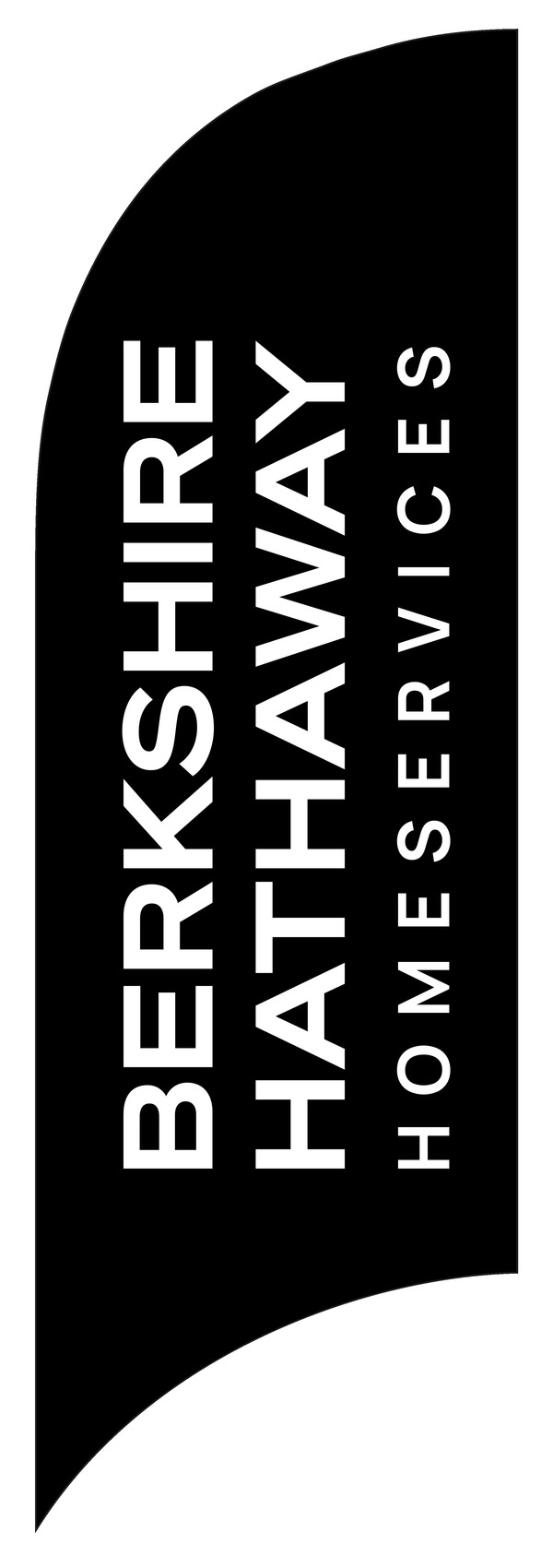Berkshire Hathaway HomeServices Berkshire Hathaway Home Services Feather Flag only, 7-foot - White Copy