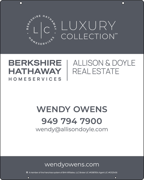 Hanging Agent Sign Panel, 30"H X 24"W, Steel