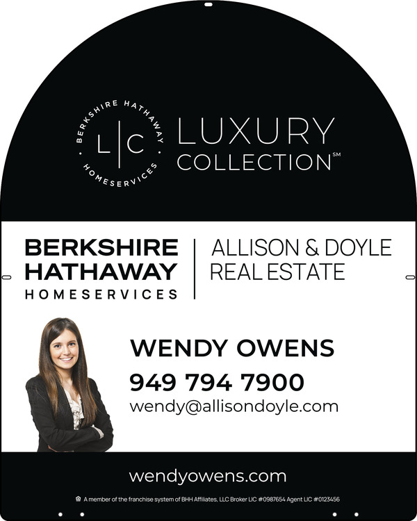 Berkshire Hathaway HomeServices Arc Top Cut Out Photo Sign Panel, 30"h x 24", Steel