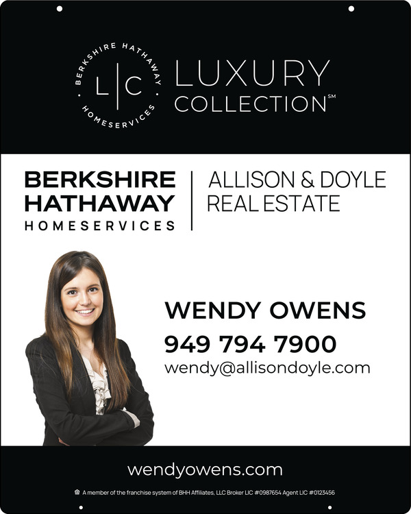 Berkshire Hathaway HomeServices Hanging Cut Out Photo Sign Panel, 30"h x 24"w, Steel