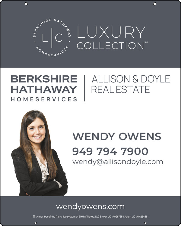 Berkshire Hathaway HomeServices Hanging Cut Out Photo Sign Panel, 30"h x 24"w, 3mm Aluminum Composite