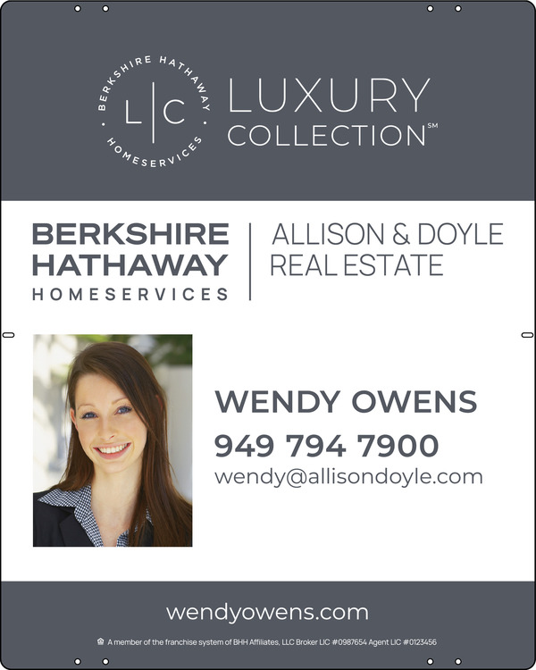 Agent Photo Sign Panel, 30"H X 24", Steel