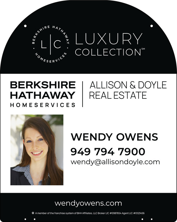 Reflective Hanging Yard Arm Dome Agent Photo Sign Panel, 30"H X 24"W, 3mm Aluminum Composite