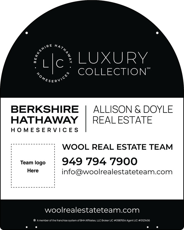 Reflective Hanging Arc Top Team Logo Sign Panel, 30"H X 24"W, 3mm Aluminum Composite