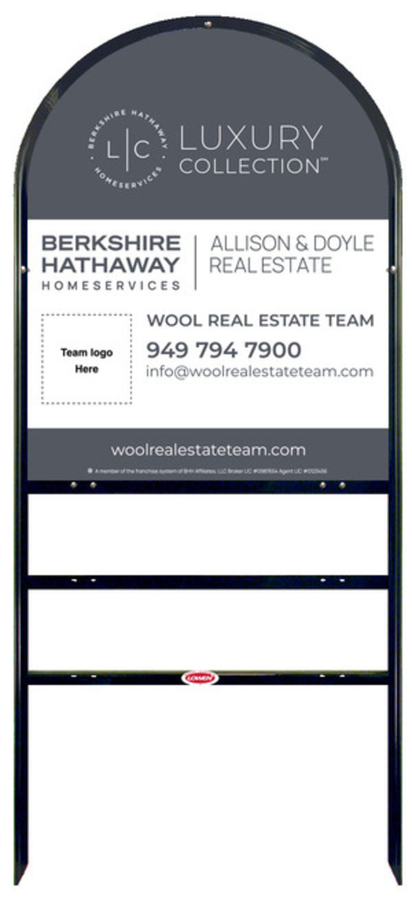 Arc Top Frame W/ 2 Rider Inserts And Team Logo Sign Panel Unit, 30"H X 24"W, Steel