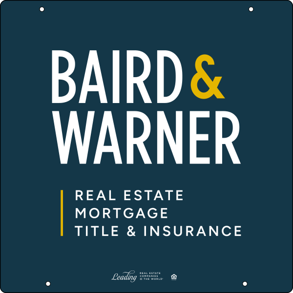 Baird & Warner Reflective Office Hanging Sign Panel, 24"h x 24"w, 3MM Aluminum Composite