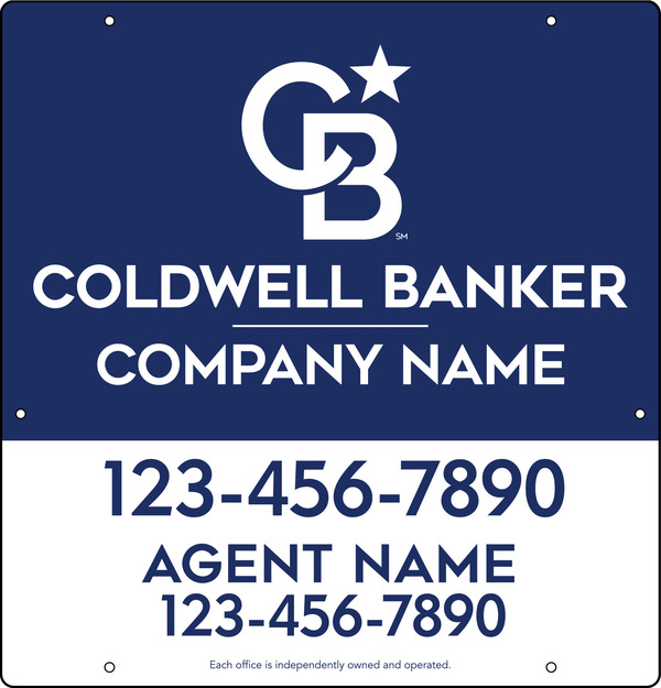 Reflective Agent Hanging Sign Panel, 25"H X 24"W, .063 Aluminum