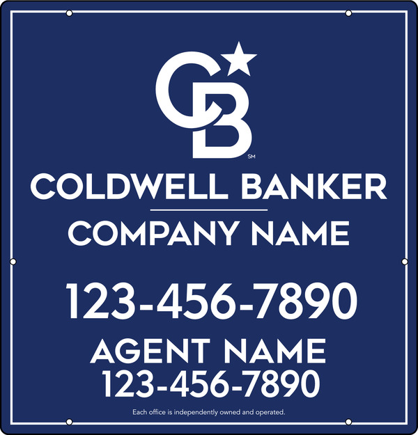 Agent Hanging Sign Panel, 25"H X 24"W, .063 Aluminum