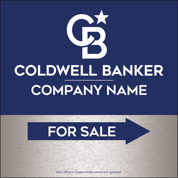 Directional Office For Sale Sign Panel, 24"H X 24"W, 4mm Corrugated