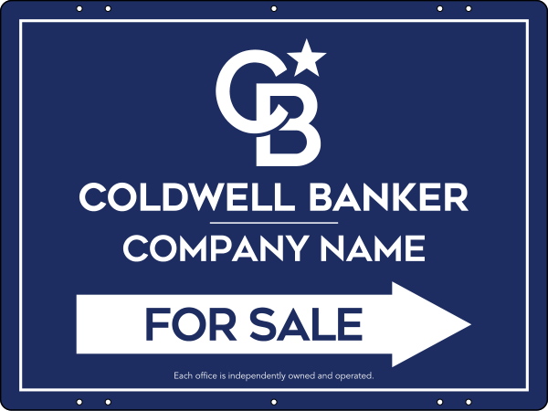 Directional Office For Sale Sign Panel, 18"H X 24"W, Steel