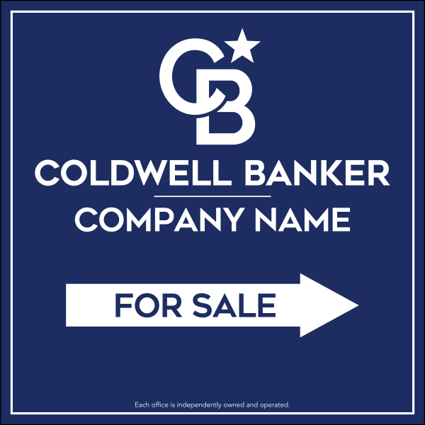 Directional Office For Sale Sign Panel, 24"H X 24"W, 4mm Corrugated