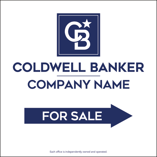 Directional Office For Sale Sign Panel, 24"H X 24"W, 4mm Corrugated