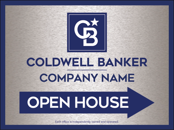 Directional Office Open House Sign Panel, 18"H X 24"W, 4mm Corrugated