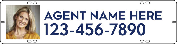 Reflective Agent Photo Sign Rider, 6"H X 24"W, 3mm Aluminum Composite