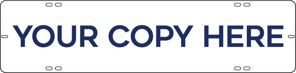 Custom Sign Rider, 6"H X 24"W, .090 Poly