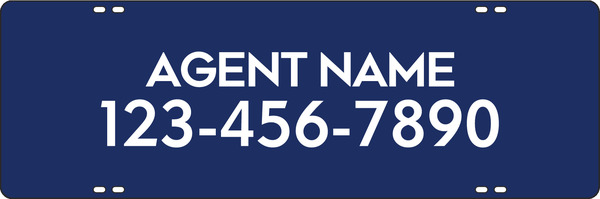 Reflective Agent Name Sign Rider, 8"H X 24"W, 3mm Aluminum Composite