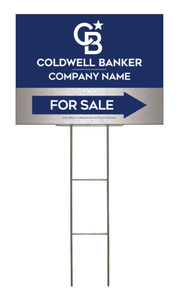 Wire H-Stake And Office For Sale Sign Panel Unit, 18"H X 24"W, 4mm Corrugated