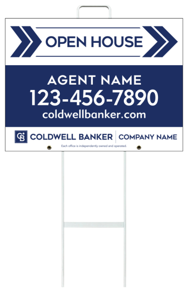 Grab And Go Agent Open House Sign Panel Unit, 18"H X 24"W, 4mm Corrugated