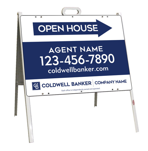 A-Frame And Agent Open House Sign Panel Unit, 18"H X 24"W, Steel