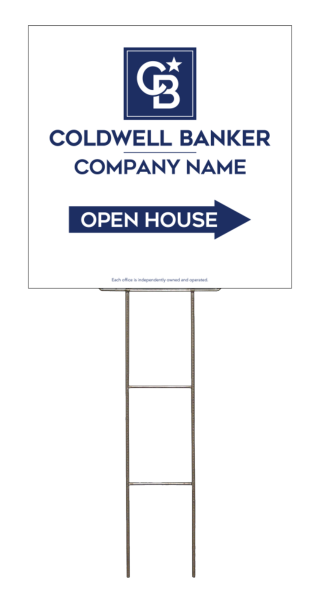 Wire H-Stake And Office Open House Sign Panel Unit, 24"H X 24"W, 4mm Corrugated