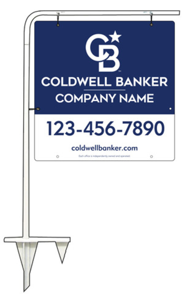 Tubular Stake And Office Sign Panel Unit, 24"H X 24"W, Steel