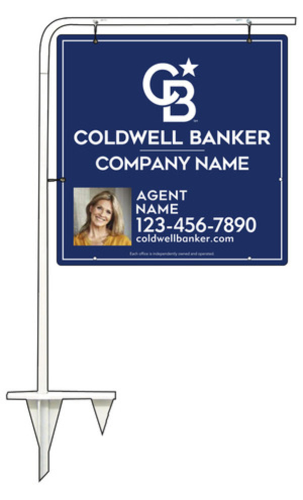 Tubular Stake And Agent Photo Sign Panel Unit, 24"H X 24"W, .063 Aluminum