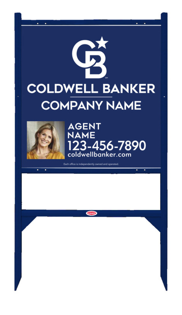 Angle Iron Frame And Agent Photo Sign Panel Unit, 24"H X 24"W, .040 Aluminum