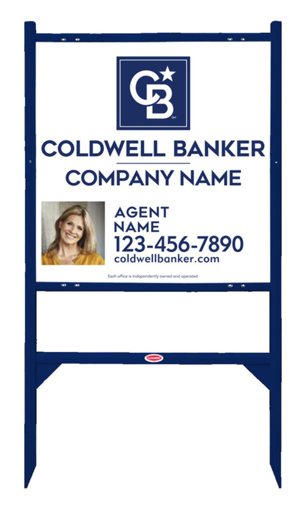 Angle Iron Frame And Agent Photo Sign Panel Unit, 24"H X 24"W, .040 Aluminum