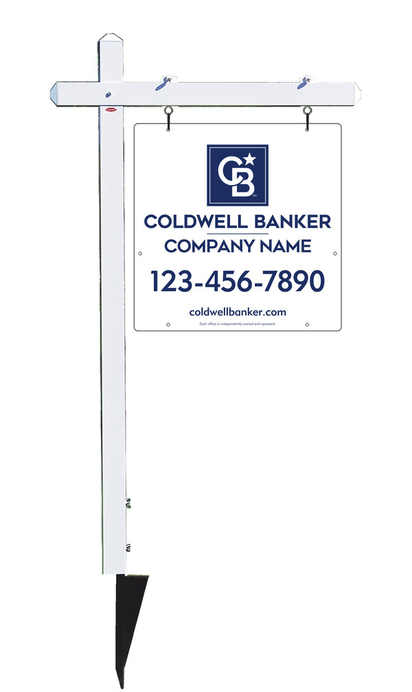 Sign Post And Reflective Office Sign Panel Unit, 24"H X 24"W, .063 Aluminum