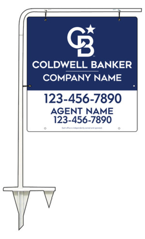 Tubular Stake And Agent Sign Panel Unit, 25"H X 24"W, .063 Aluminum