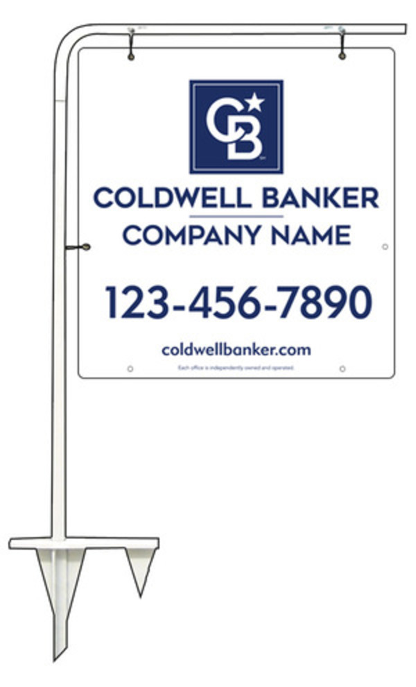 Tubular Stake And Office Sign Panel Unit, 25"H X 24"W, Steel