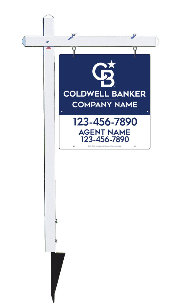 Sign Post And Agent Sign Panel Unit, 25"H X 24"W, .063 Aluminum