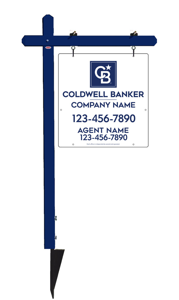 Sign Post And Reflective Agent Sign Panel Unit, 25"H X 24"W, .063 Aluminum