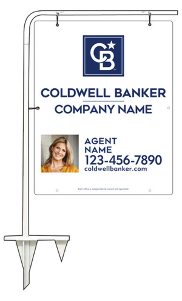 Tubular Stake And Agent Photo Sign Panel Unit, 30"H X 24"W, .063 Aluminum