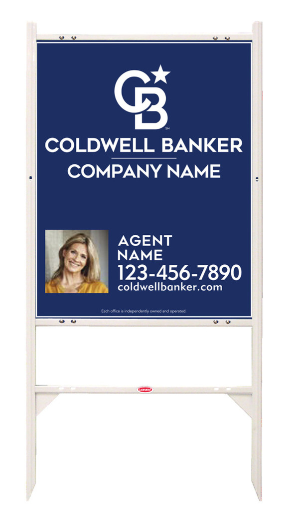 Angle Iron Frame And Agent Photo Sign Panel Unit, 30"H X 24"W, .040 Aluminum