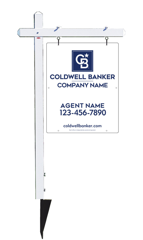 Sign Post And Reflective Agent Sign Panel Unit, 30"H X 24"W, .063 Aluminum