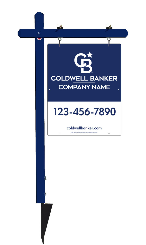 Sign Post And Reflective Office Sign Panel Unit, 30"H X 24"W, .063 Aluminum