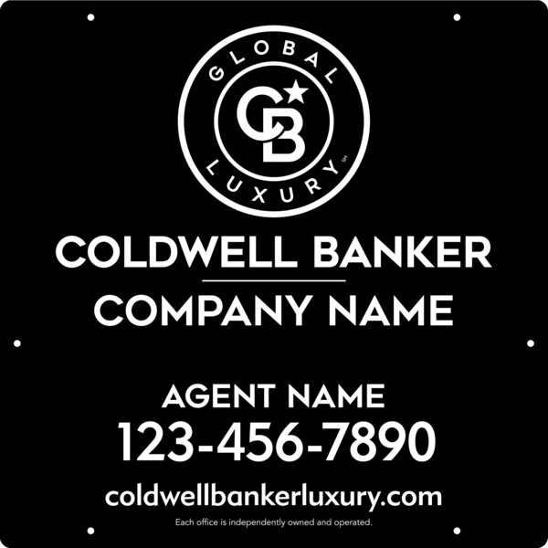 Reflective Agent Hanging Sign Panel, 24"H X 24"W, 3mm Aluminum Composite