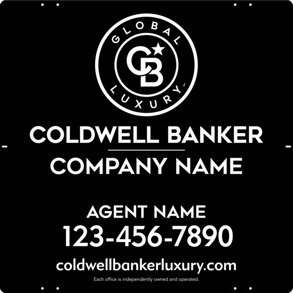 Agent Sign Panel, 24"H X 24"W, 3mm Aluminum Composite