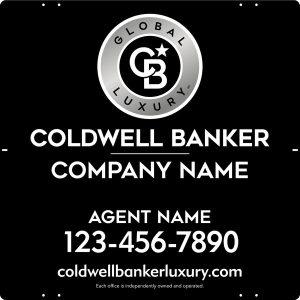 Agent Sign Panel, 24"H X 24"W, 3mm Aluminum Composite