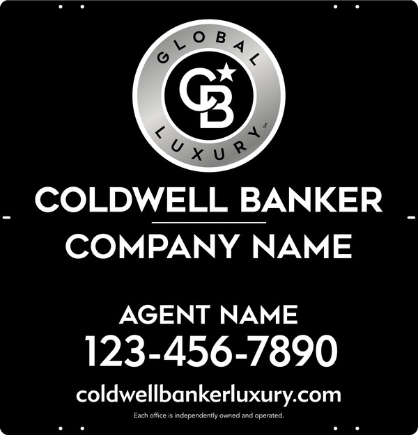 Reflective Agent Sign Panel, 25"H X 24"W, 3mm Aluminum Composite