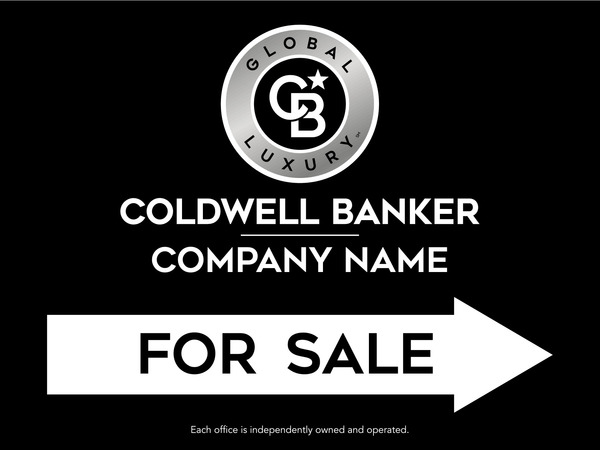 Directional Office For Sale Sign Panel, 18"H X 24"W, 4mm Corrugated