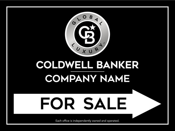 Directional Office For Sale Sign Panel, 18"H X 24"W, 4mm Corrugated