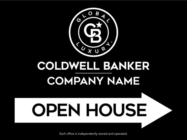 Directional Office Open House Sign Panel, 18"H X 24"W, 4mm Corrugated