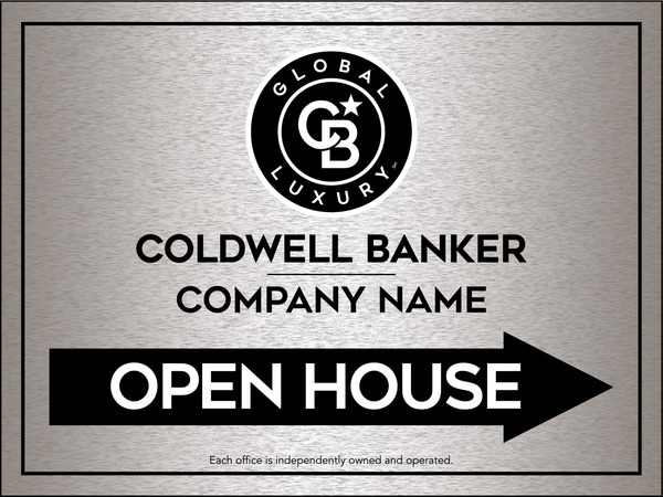 Directional Office Open House Sign Panel, 18"H X 24"W, 4mm Corrugated